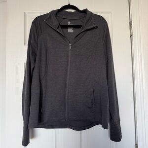 ALL IN MOTION GREY ATHLETIC ZIP UP